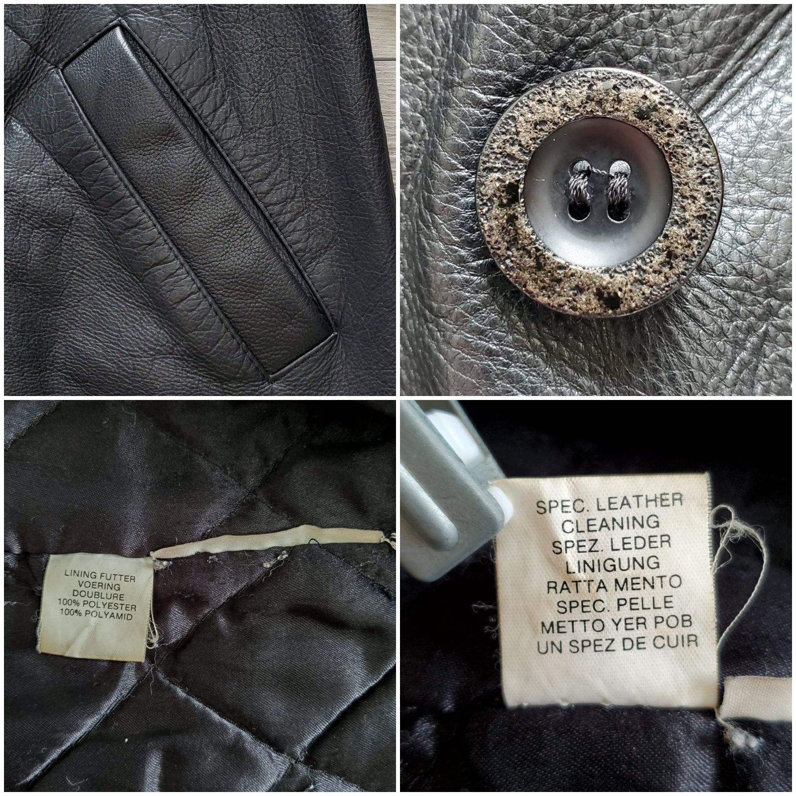 Euro vintage 1970-80s Leather Car Coat 古着 本革 ウエスタンヨーク 