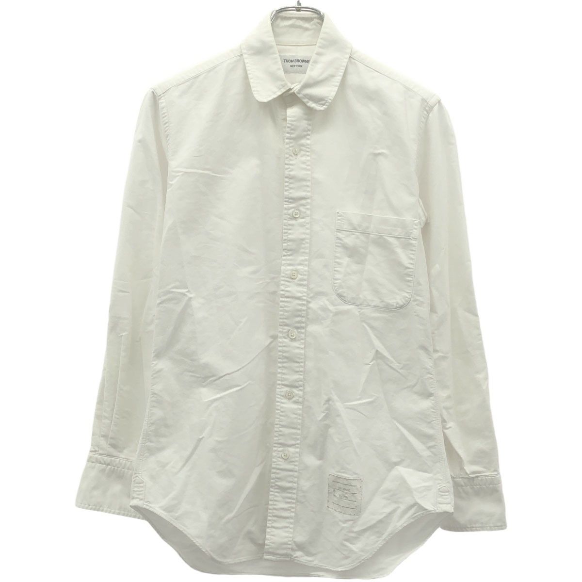 THOM BROWNE トム ブラウン コットンオックスフォードシャツ MWL006AW5259 ホワイト 0