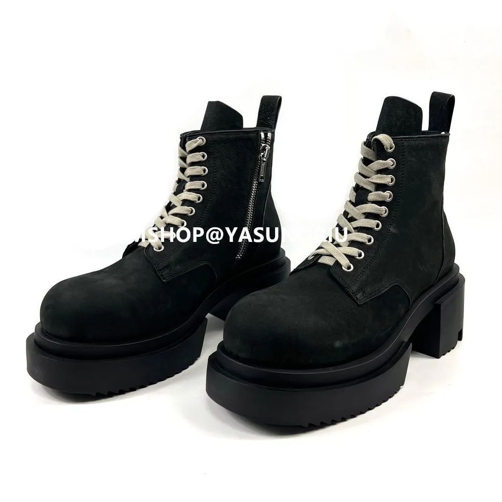 Rick Owens プラットフォーム レザーブーツ