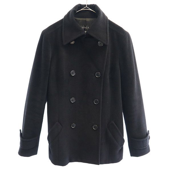 EPOCA ブラック ピーコート サイズ40 エポカ EPOCA エポカ 0 リネン混