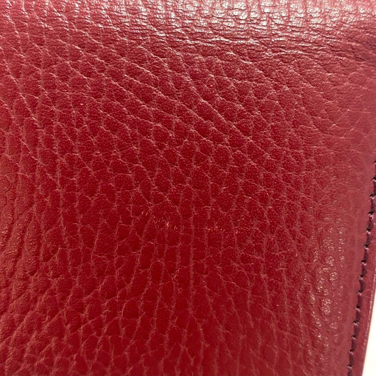BURBERRY】長財布 レッド/赤 シボ革 レザー 中ノバチェック ロゴ