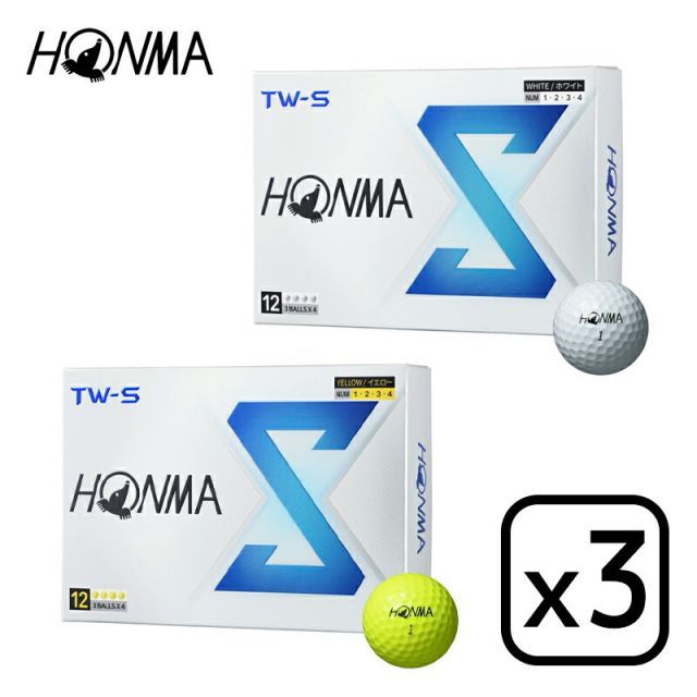 HONMA ホンマ 2025 TW-S Ball 3ダースセット 12個入りｘ3 TW-S ボール ゴルフボール 日本正規品