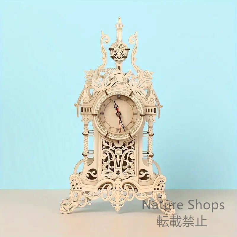 【新品未使用】3D 木製パズル 大人用ベルタワー機械式建築キット 54個DIY 手芸ギフトfcp145