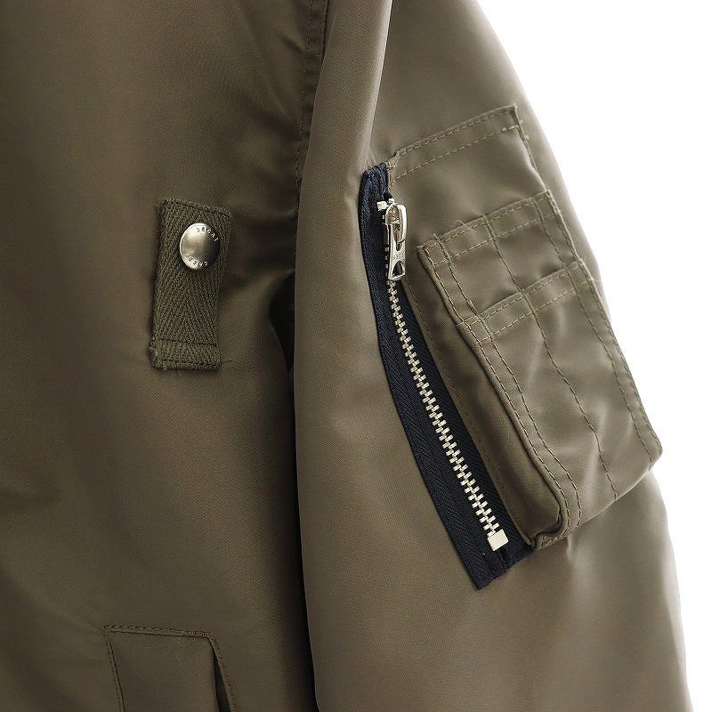 sacai SCM-011 MA-1ジャケット カーキ Blouson サイズ2 sacai 20AW MA-1 BLOUSON SCM-011 サイズ2 サカイ MA1 ブルゾン