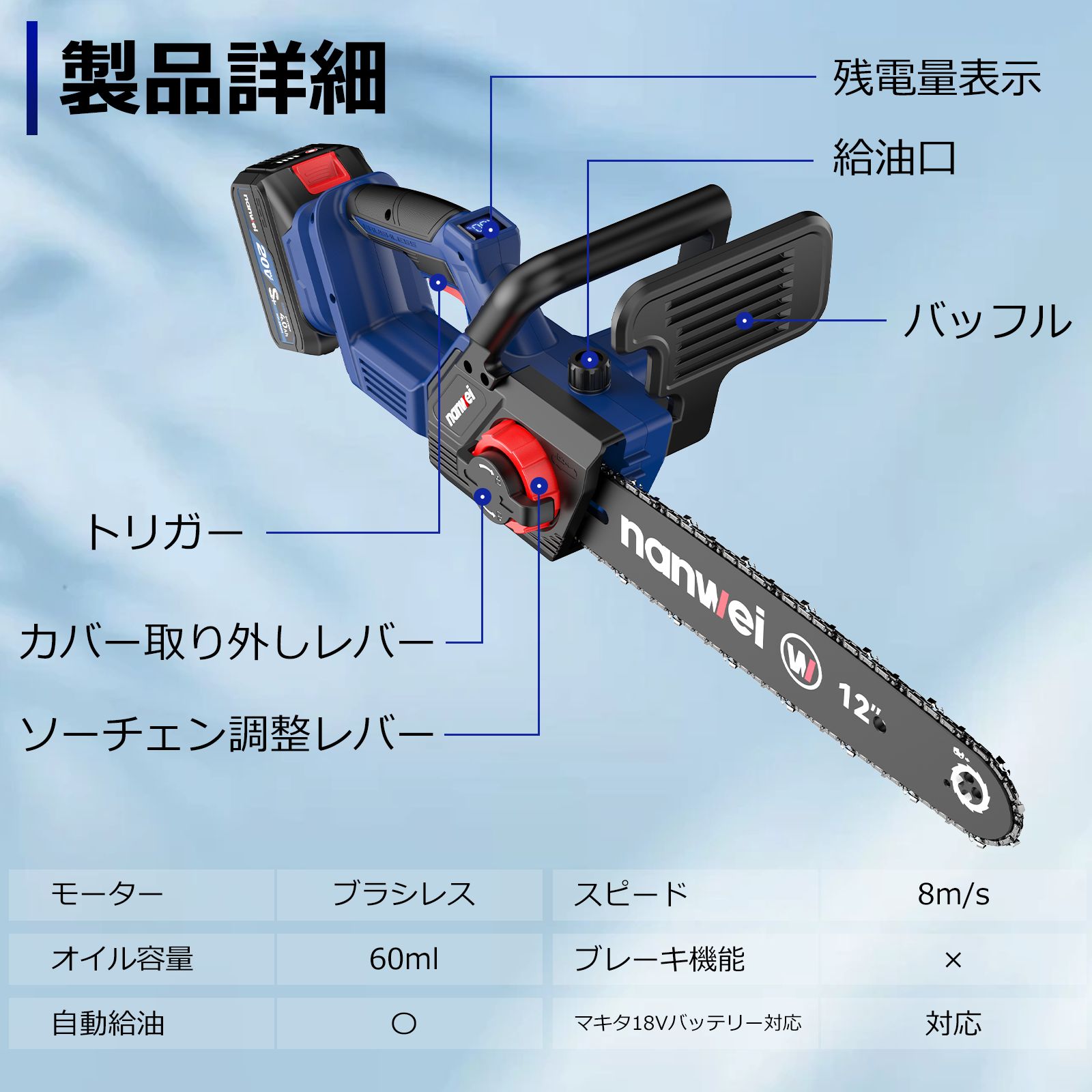 12インチ 自動給油式