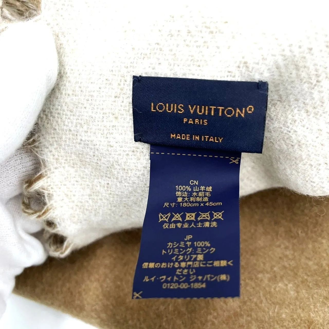 K695】LOUIS VUITTON（ルイヴィトン）/マフラー/カシミヤ/ミンク 