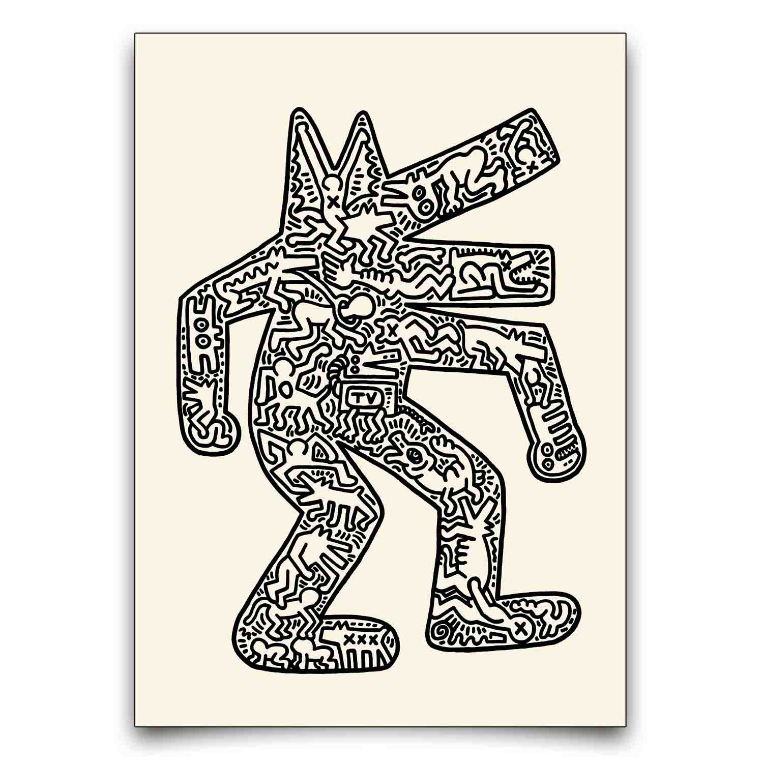キースヘリング 絵 額付き 模写 額付き キース・ヘリング KEITH HARING