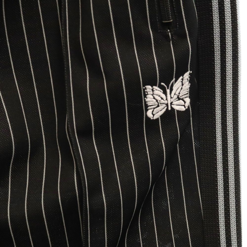 Needles ブラック ストライプパンツ Lサイズ Needles (ニードルス) 24SS STUDIOUS別注 NARROW TRACK PANT
