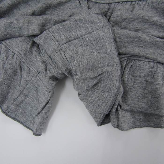 ファミリア スウェット ティアードフリル キュロットスカート ウール混  