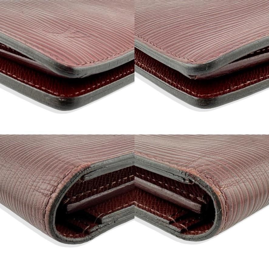 美品 ルイヴィトン ポルトフォイユ ブラザ エピ 長財布 レッド M60614