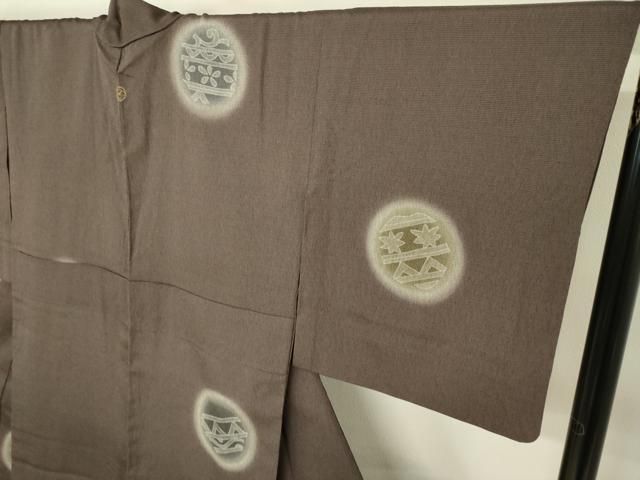 平和屋着物▽本塩沢 訪問着 単衣 丸文 正絹 逸品 DAAV3001du - メルカリ 