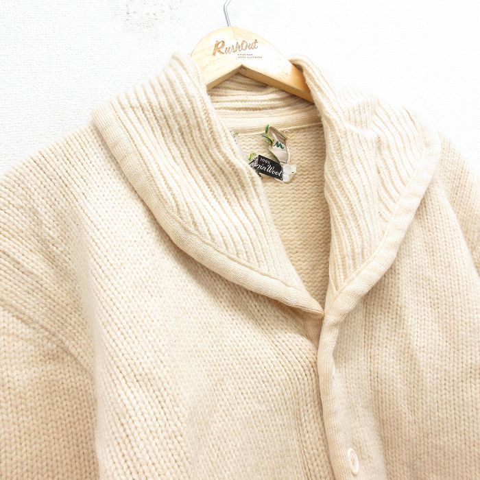 M/古着 エルエルビーン LLBEAN 長袖 ビンテージ ニット カーディガン  