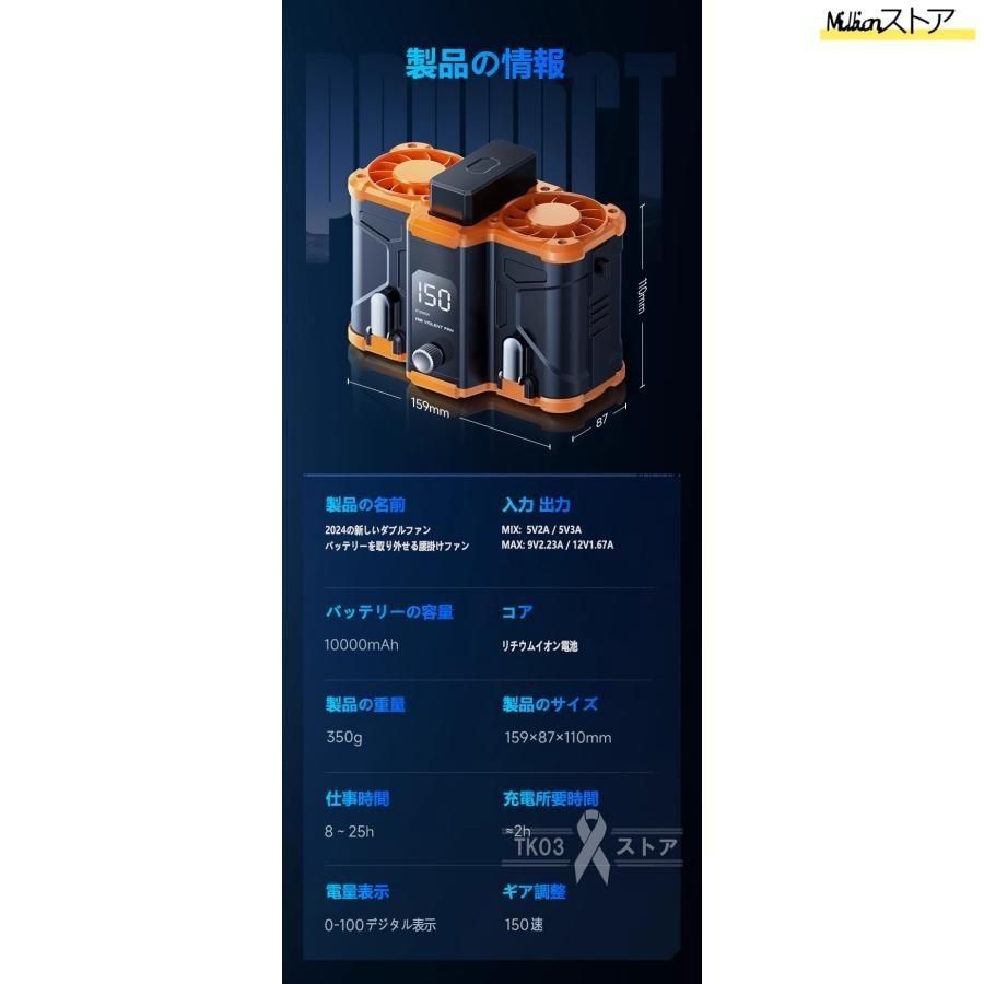 二重風腰掛けファン