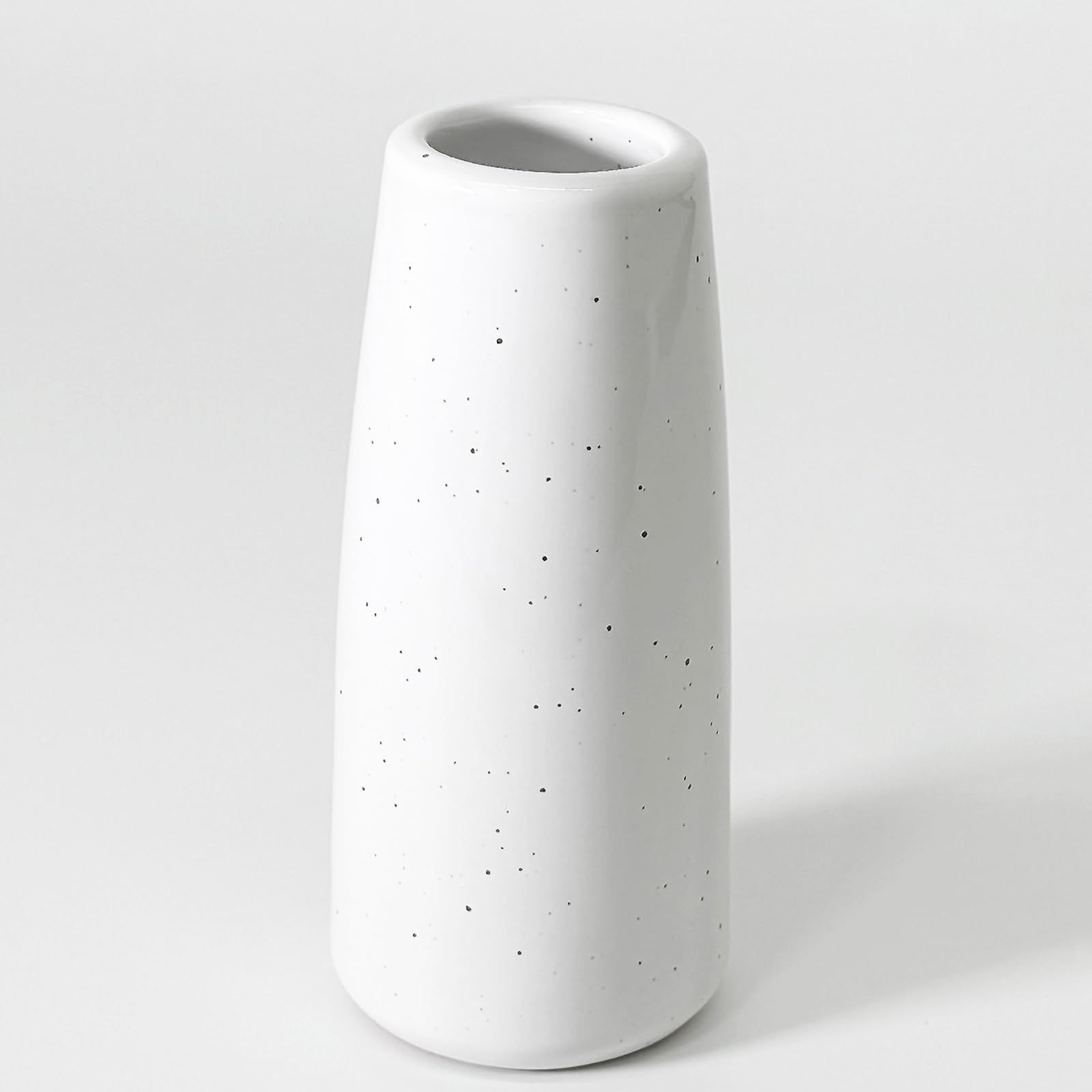 ギフト 家の装飾 インテリア 生花 陶器 (ホワィト) 北欧 おしゃれ セラミック 花器 シンプル 高さ約18.5cmフラワーベース 高温磁器 手作り Tribetter花瓶