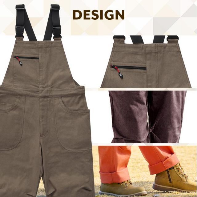 【公式】カーキ/3Lサイズ オーバーオール メンズ 作業着 アウトドア おしゃれ レジャー キャンプ レディース アイリスオーヤマ ファイヤープルーフオーバーオール 燃えにくい FC22108