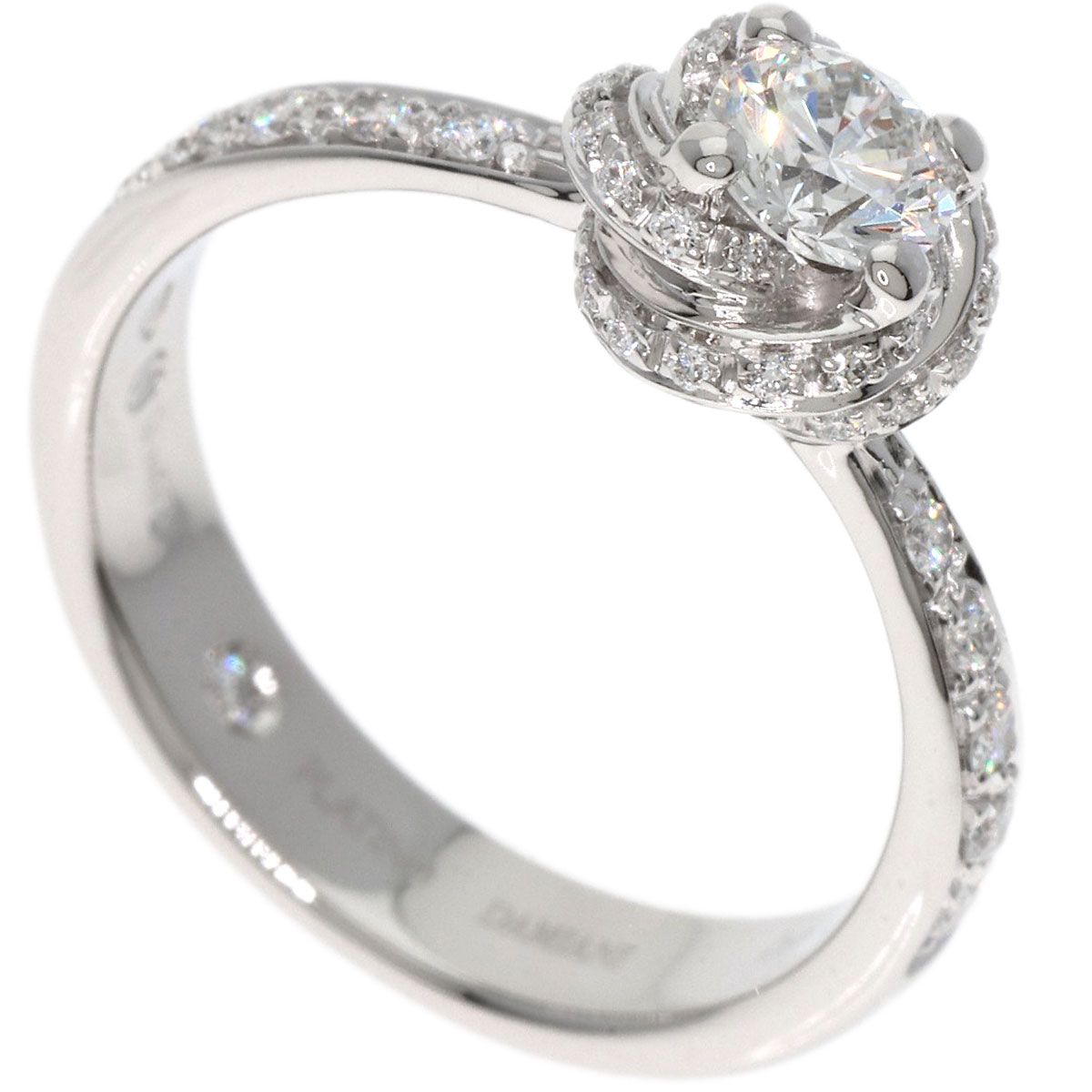y*0様 Damiani Pt950 ダイヤモンドリング PT950 プレイズ オーバルカット ダイヤモンド エタニティタイプ