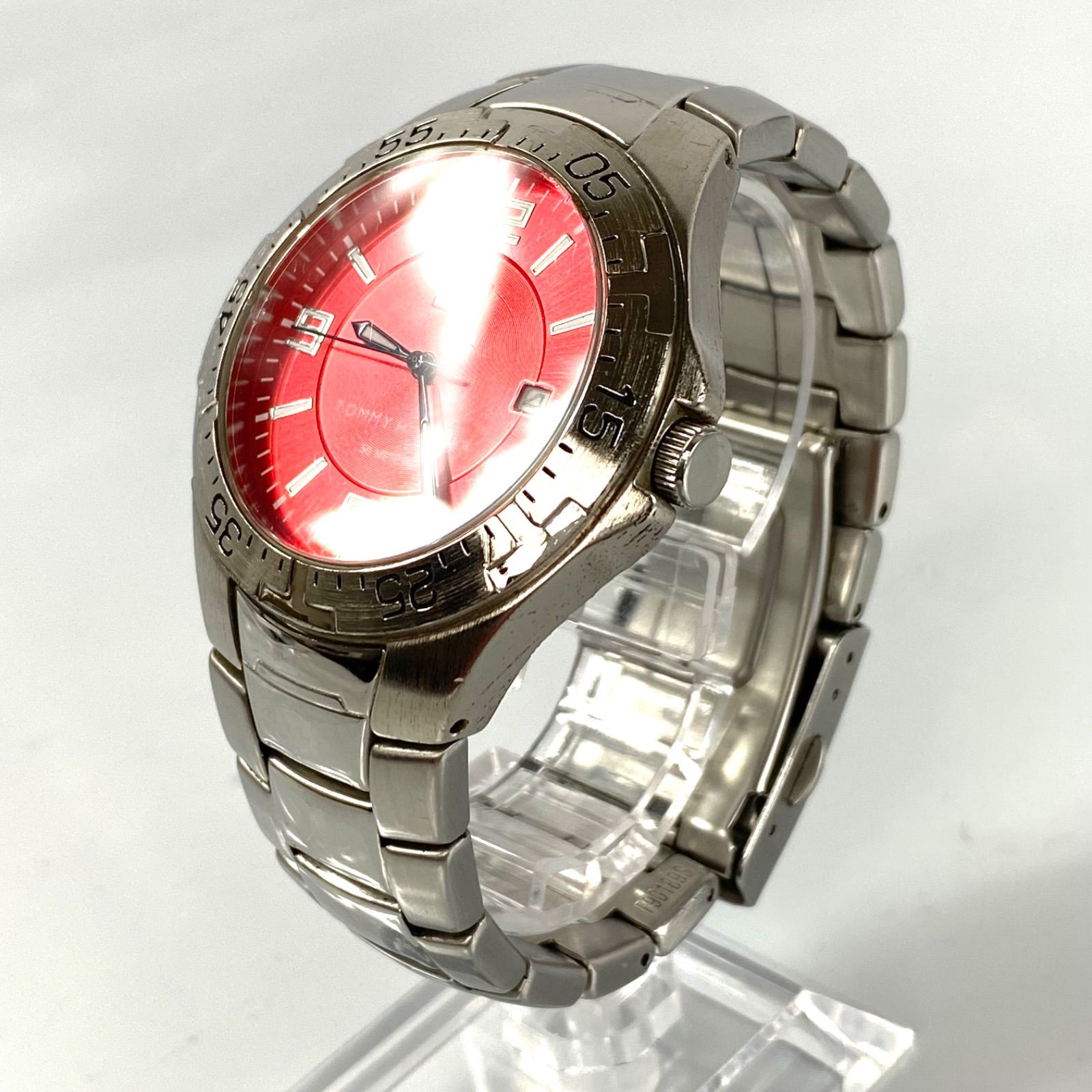 電池交換済】トミーヒルフィガー TOMMY HILFIGER F90209 クォーツ 