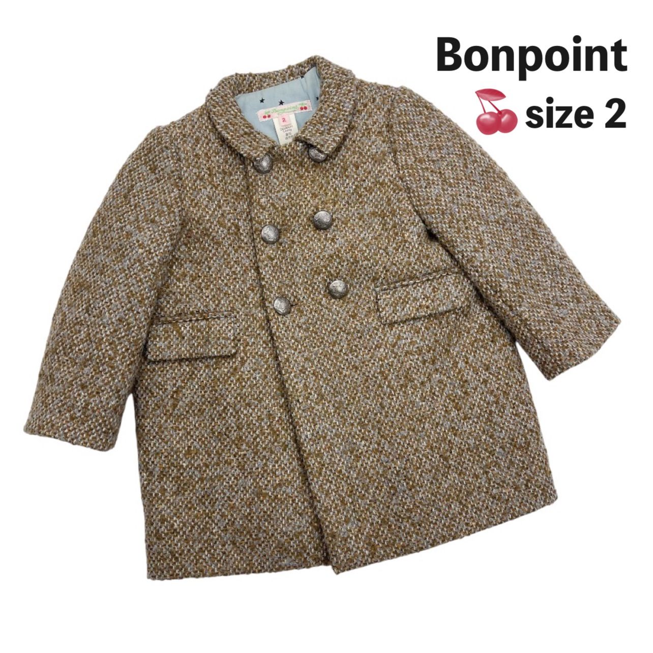 ボンポワン　ウールコート　コート　2Y Bonpoint ボンポワン〉ベビー ウールコート アウター ジャケット