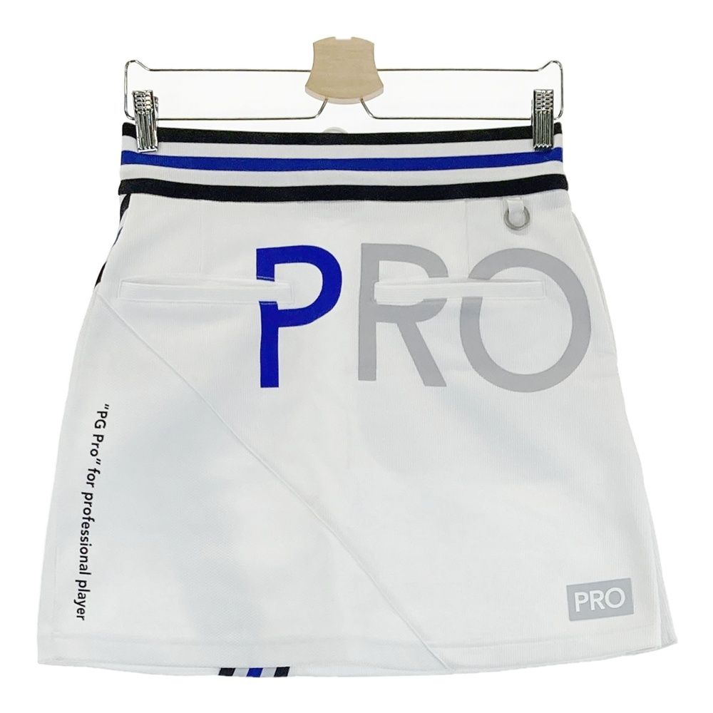 サイズ 1 PEARLY GATES パーリーゲイツ モデル 異素材切替 ロゴ入りスカート ホワイト系 240101543003 ゴルフウェア レディース ストスト