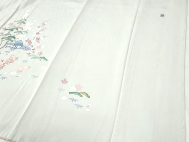 平和屋着物○訪問着 友禅 松竹梅文 金彩 正絹 逸品 AAAZ2411ph