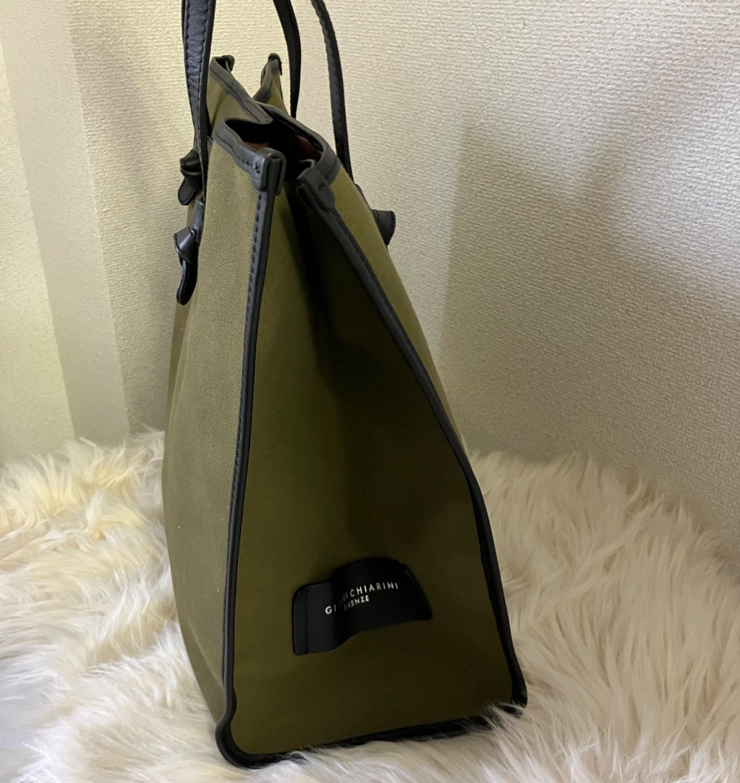 GIANNI CHIARINI ジャンニキャリーニ マルチェッラ トートバッグ モス