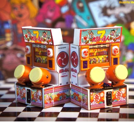 新品 ミニチュア 太鼓の達人 1/64 ゲーム機 フィギュアに ジオラマに