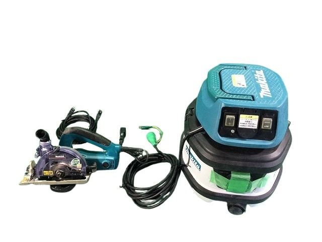 品セット makita マキタ 100V 125mm 防じんマルノコ 5205FX 乾湿両用 集じん機 481 ホース＋パイプ＋ノズル付 工具連動106864