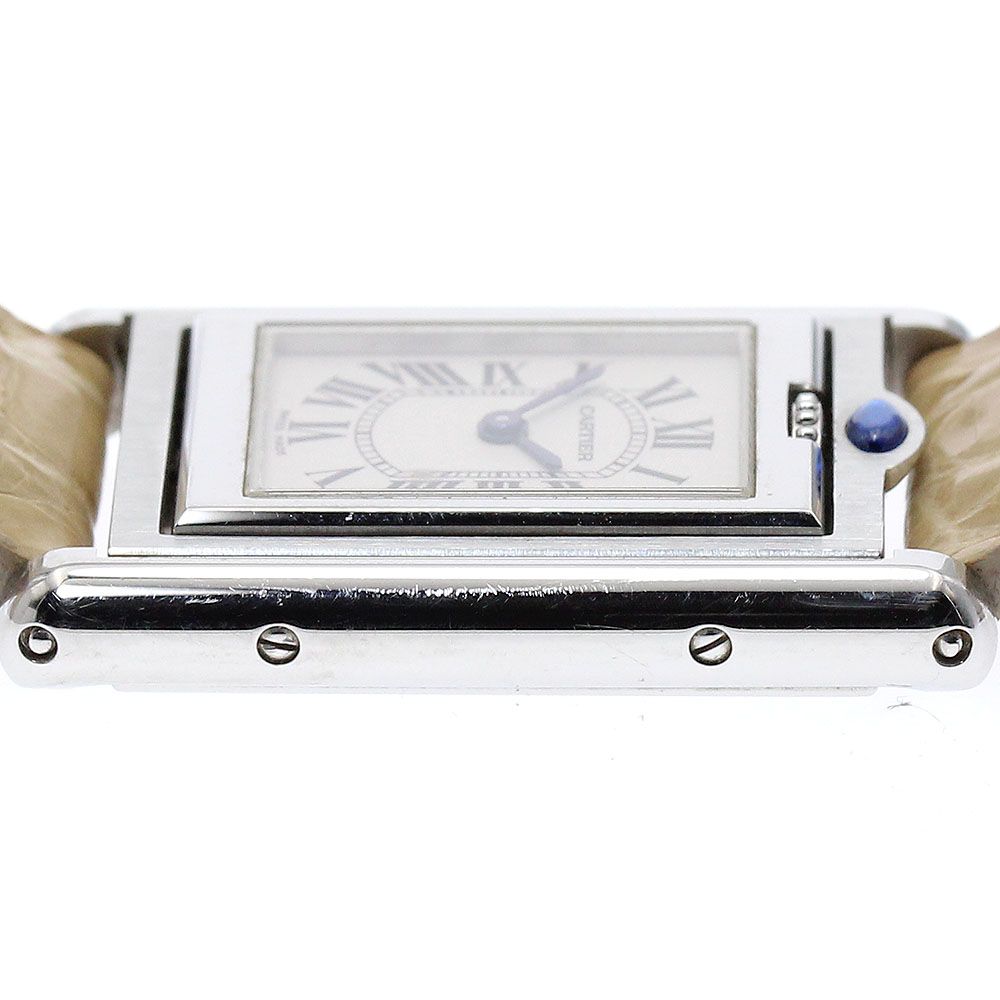 カルティエ CARTIER W1011158 タンクバスキュラントSM クォーツ レディース良品_873261