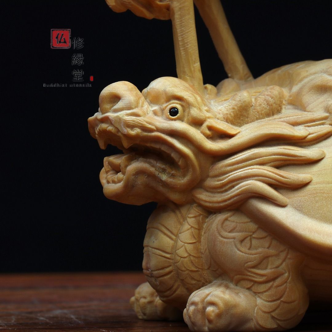 【修縁堂】極上品 木彫り 長寿置物 亀鶴延年 鶴と亀 精密彫刻 柘植材 修縁堂】極上品 木彫り 長寿置物 亀鶴延年 鶴と亀 精密彫刻 柘植