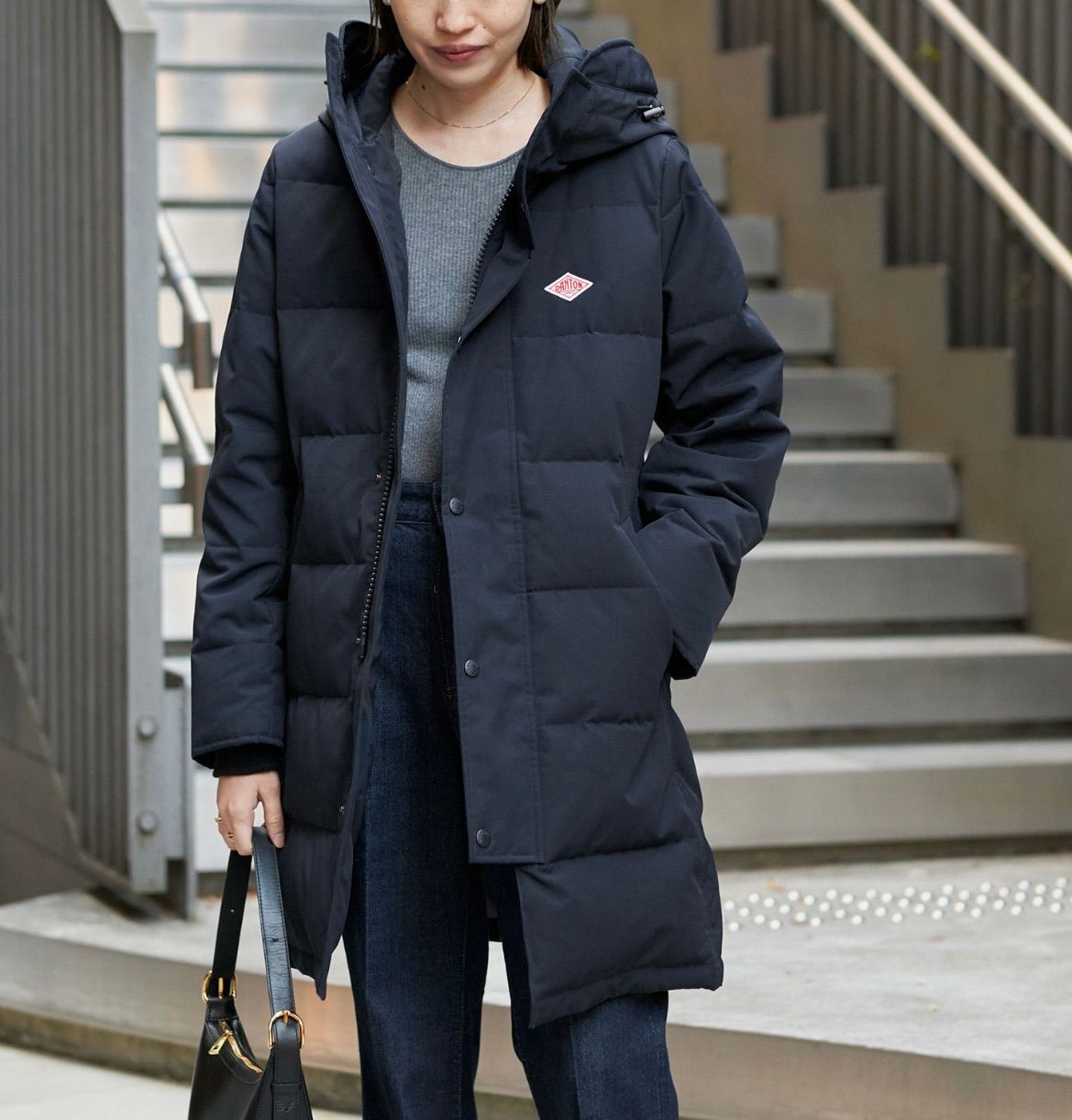 DANTON ダントン ロングダウンコート ダウンジャケット ファー付き
