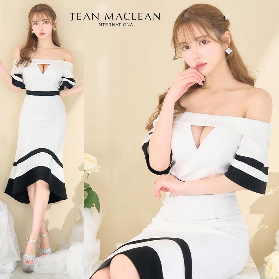 JEAN MACLEAN ジャンマクレーン オフショルダー マーメイド ミディアムドレス