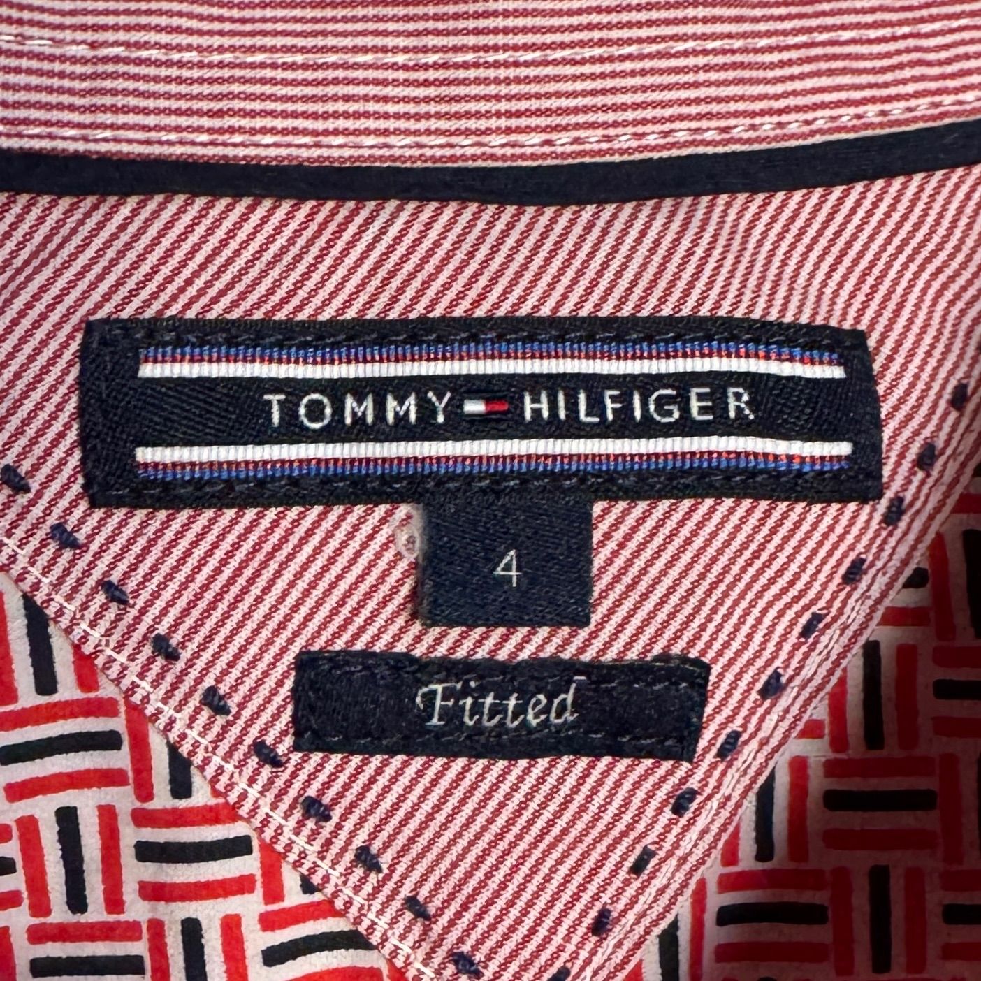 Z1499 TOMMY HILFIGER トミーヒルフィガー おまとめ ３点 シャツ 長袖 レッド ブルー ホワイト キッズ 男の子 ボーイズ 4＆8 STEELWINDOWSANDDOORS_COM