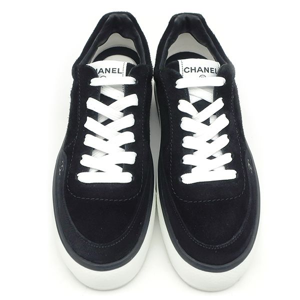 シャネル CHANEL スニーカー ココマーク スウェード スウェード