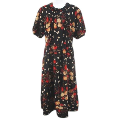 美品✨カネコイサオ ロングワンピース 花柄 リボン Aライン タック フリル 美品✨カネコイサオ ロングワンピース 花柄 リボン Aライン
