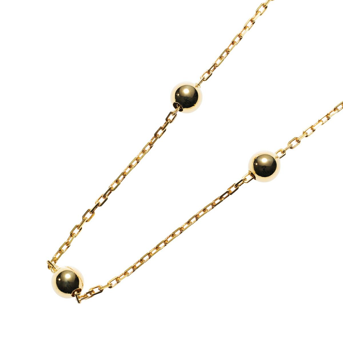 ウノアエレ アズキボールチェーンネックレス K18 UNOAERRE 中古  