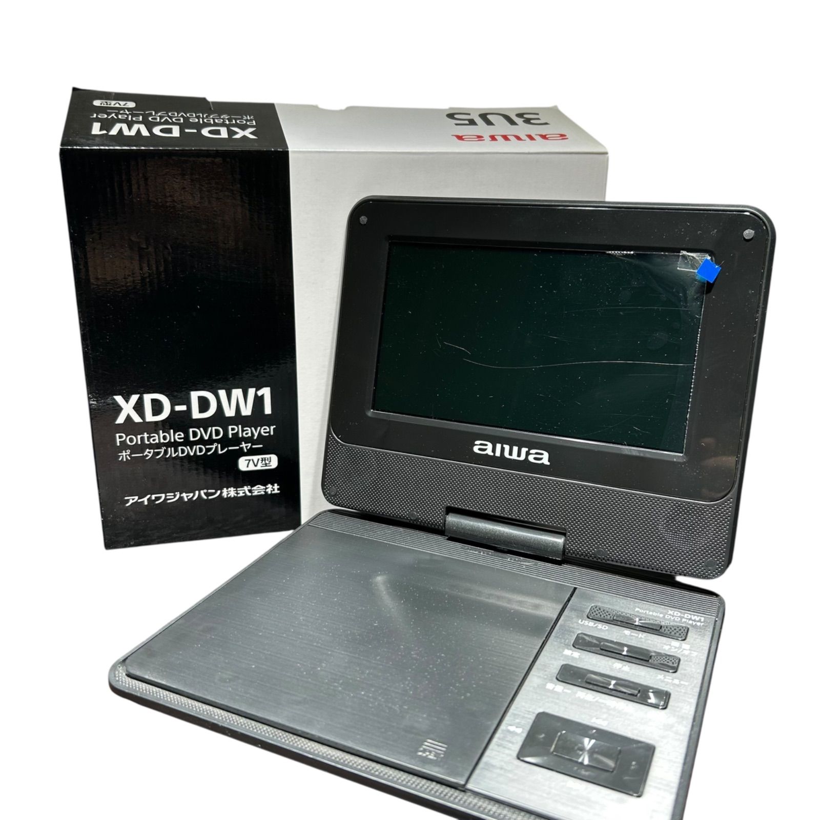 aiwa portable DVD player ポータブルDVDプレーヤー 7V型 XD-DW1