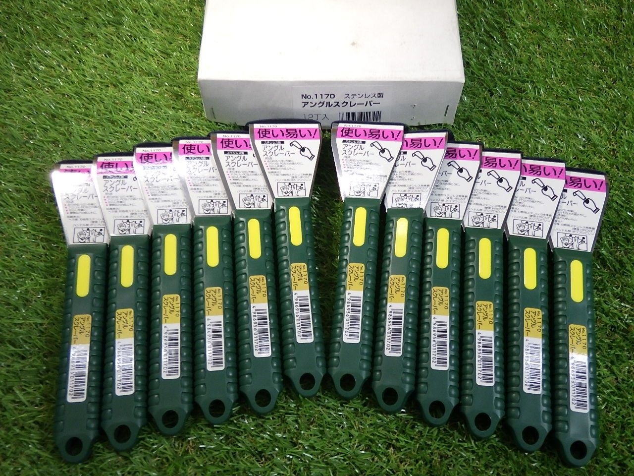 ◇12本セット 富田刃物 アングルスクレーパー No.1170 12丁 工具 削る 盛る 剥がす 樹皮の皮むき 1丁カバーなし 未使用