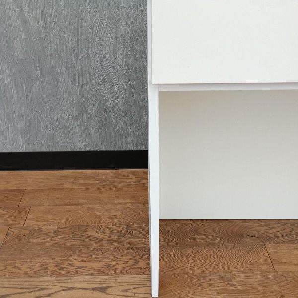 訳アリ 中古】 キッチンカウンター ホワイト ステンレストップ下段