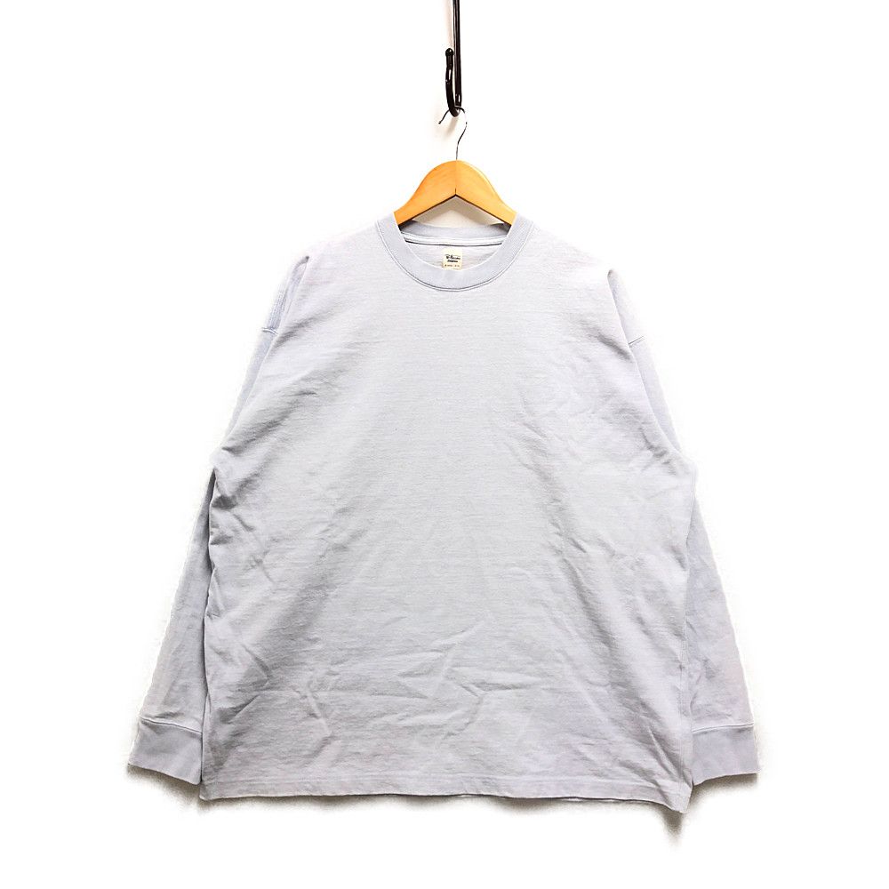 RON HERMAN ロンハーマン 23SS 品番 3720900042 Plating Stitch Long Sleeve Tee ロング 長袖Ｔシャツ サックス サイズM 正規品 / B3875