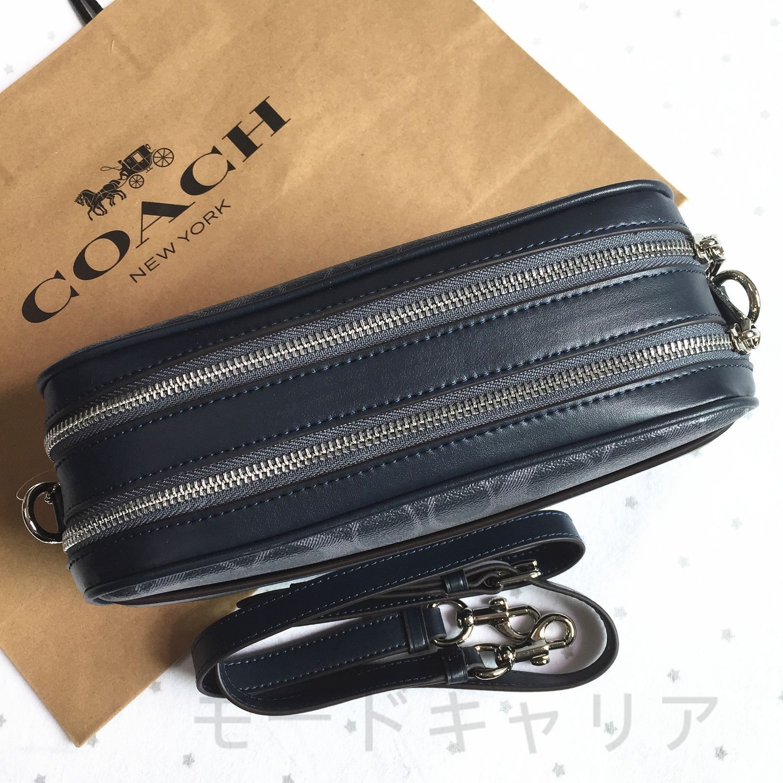 COACH コーチ バッグ F68167 デニム ダブルジップ ショルダーバッグ クロスボディー レディース アウトレット 新品未使用 - メルカリ