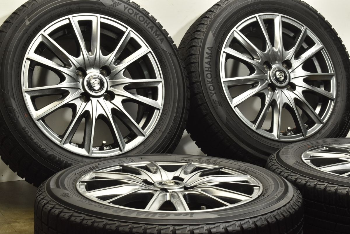 スタッドレス ストレンジャー 15in 6J 50 PCD100 ヨコハマ アイスガード iG50プラス 185 60R15 アクア ヤリス フィット スイフト