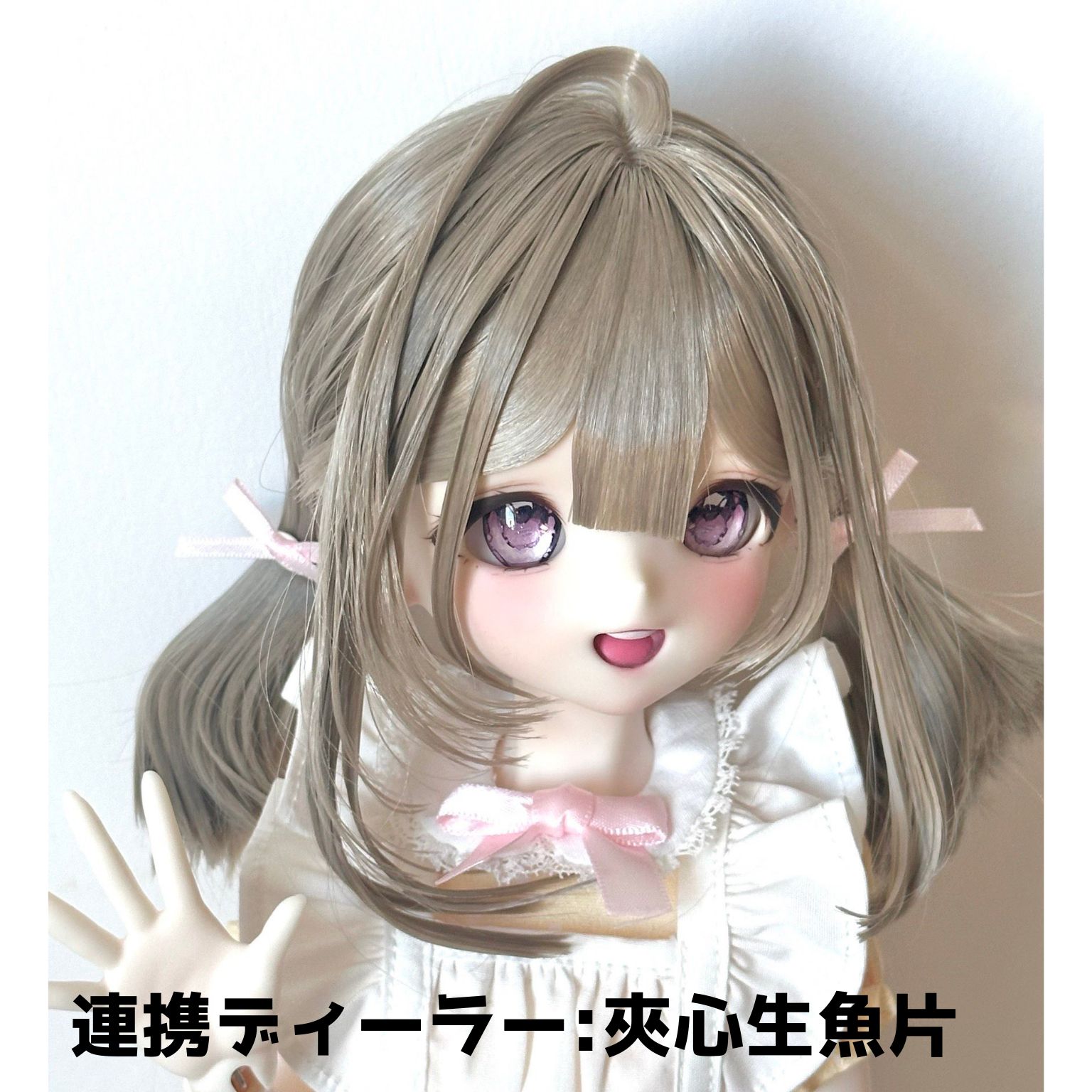 受注生産 ドールウィッグ 人形 ドール 用 bjd MDD DD MSD 1 3 22-23cm 髪セット済