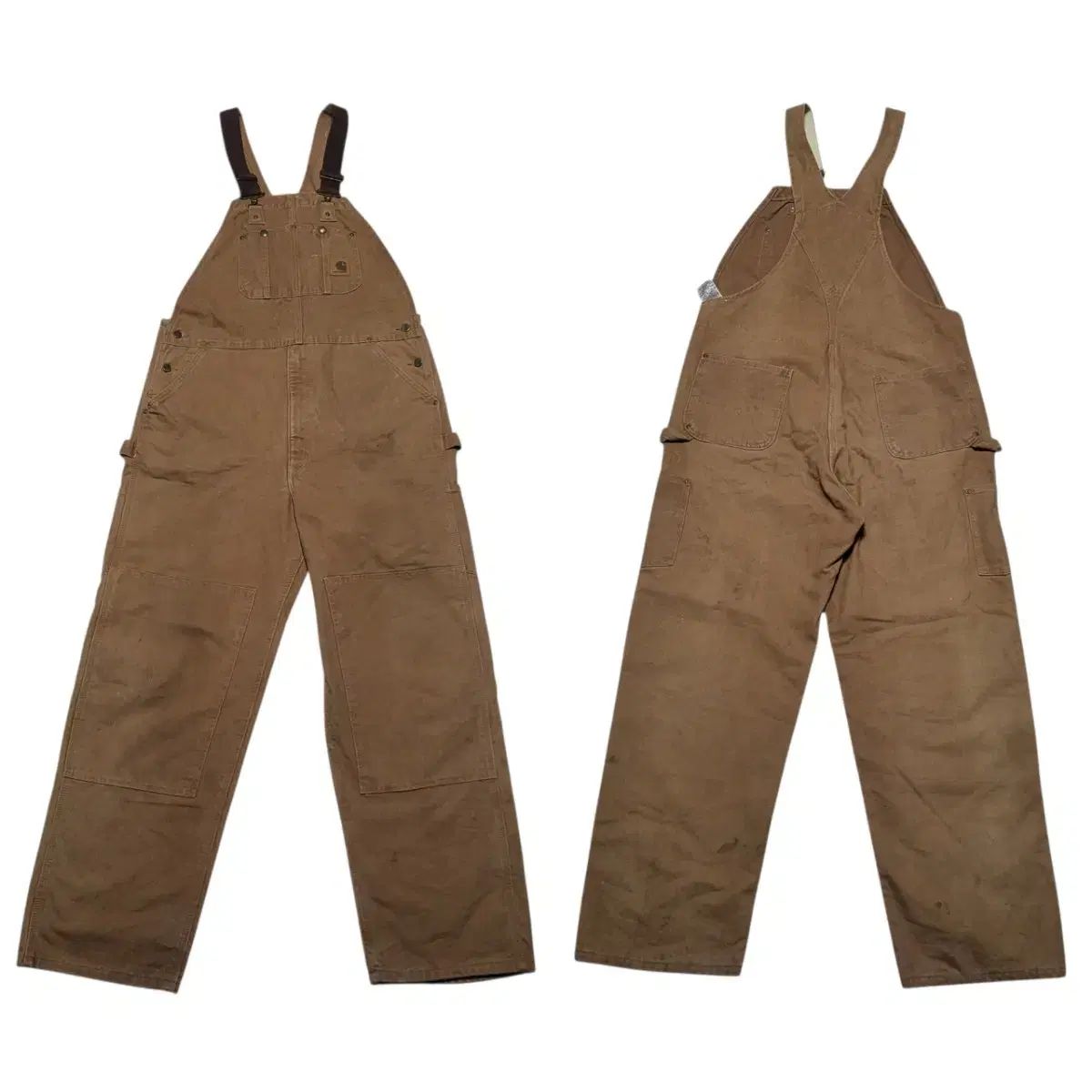 38x32 ヴィンテージ Carhartt カーハート オーバーオール ダックコットン ダブルニー カーペンター carhartt