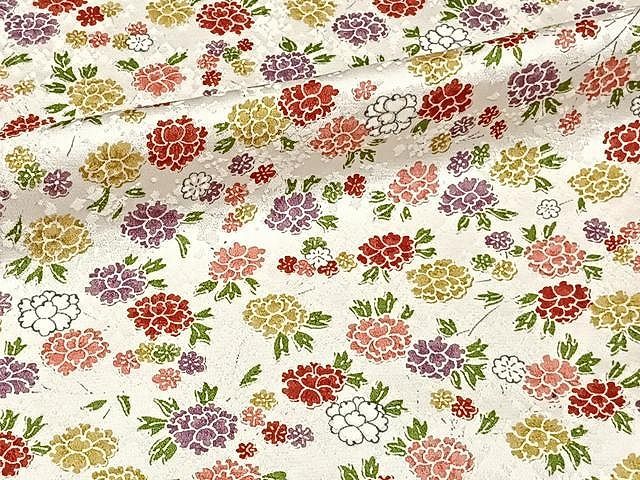 平和屋着物▽上質な小紋 単衣 花唐草文 金彩 正絹 逸品 CAAW1357xi