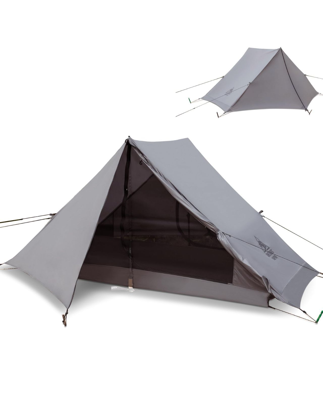 OneTigris Hillridge 軽量テント 登山用テント 2人用 良い通気性 撥水加工 耐水圧3000mm 簡単設営 前室あり 結露対策 アップグレード版 ３シーズン 自転車|バイク旅行|ハイキング|キャンプ用