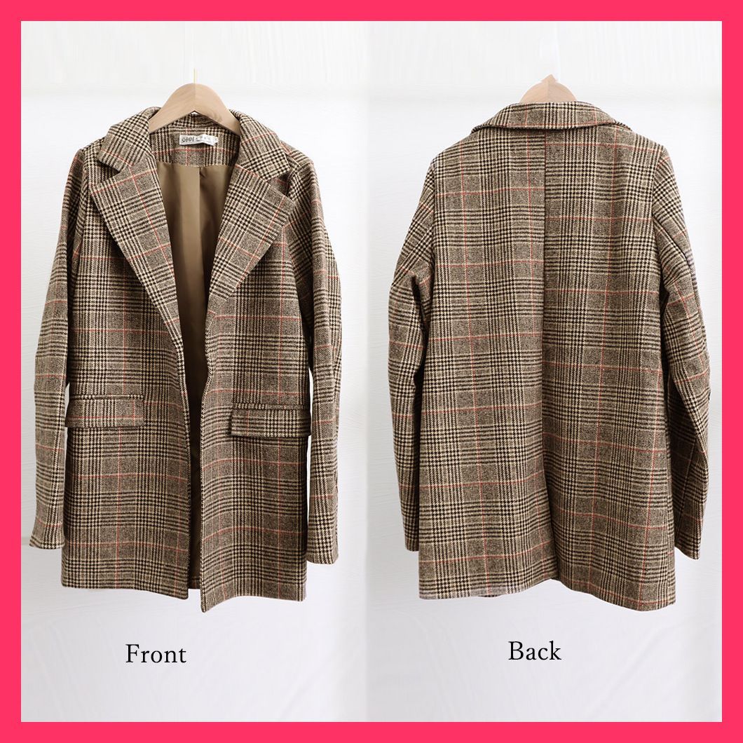 新品タグ付　タキマキ私服購入品　RECTOグレンチェックテーラードジャケット韓国 新品タグ付 タキマキ私服購入品 RECTOグレンチェックテーラード