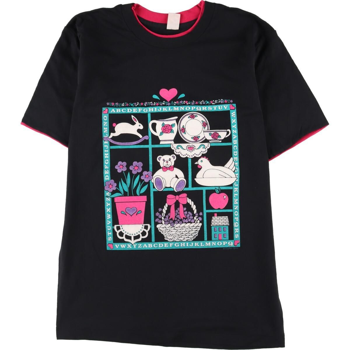 古着 80~90年代 プリントTシャツ USA製 メンズM ヴィンテージ 