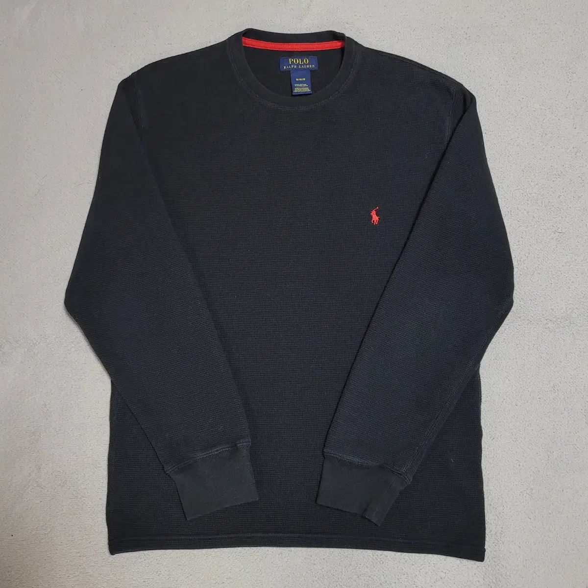 95 100 POLO RALPH LAUREN(ポロラルフローレン) ロゴ スモールワッフル 長袖Tシャツ M