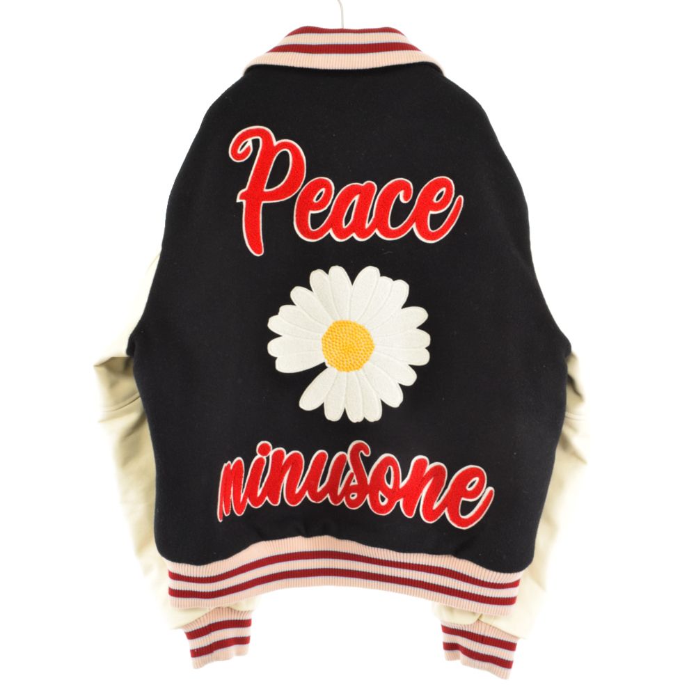 peaceminusone (ピースマイナスワン) PMO VARSITY JACKET #1 バーシティジャケット スタジャン ブラック