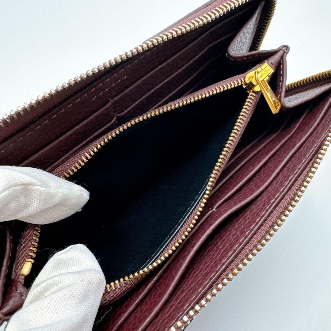 トムフォード レザー ラウンドファスナー 長財布 TOM FORD 美品